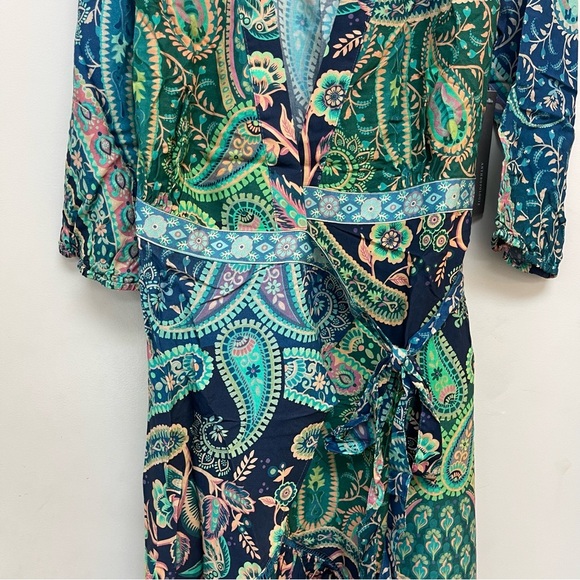 NWT FARM RIO ANTHROPOLOGIE WRAP MIDI DRESS - Picture 11 of 16
